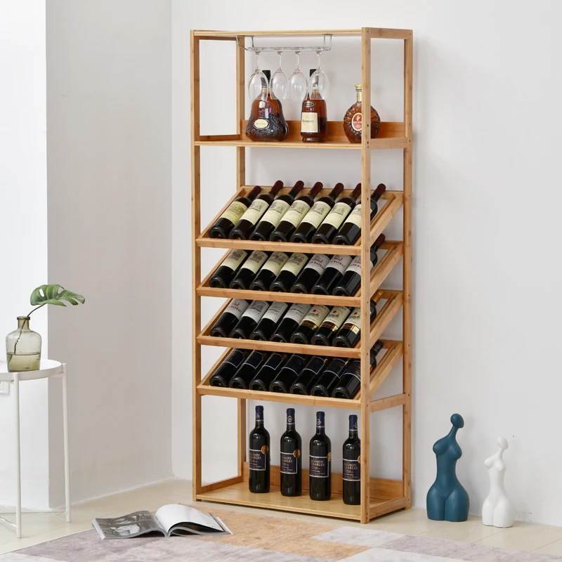 Storage Liquor Living Room Wine Rack Sets Display Corner Holder Wine Cabinets Drink Commercial Unique Stojak Na Wino Furniture