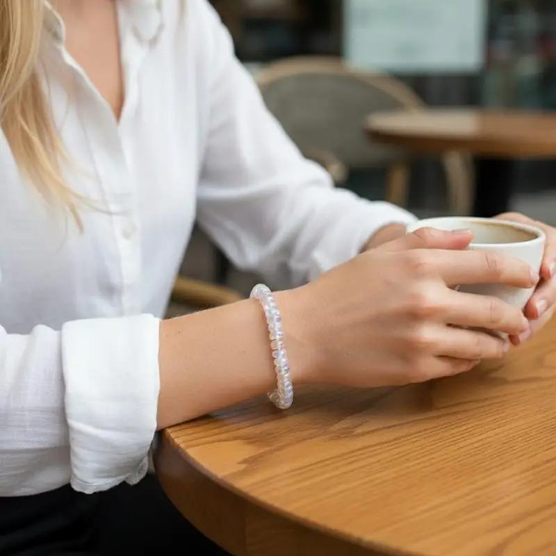 Fashion Colorful Bracelet For Women Stretchable Elastic Rope Crystal Jewelry Helps Maintain Emotional Balance