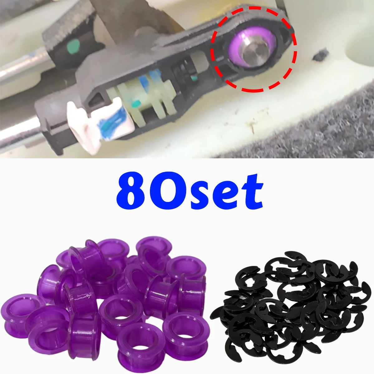 

80set Gear Shifter Cable Bushing for Suzuki SX4 Swift Sport Lever End Linkage Adapter Selector Grommet Sleeve Clips Auto Trans