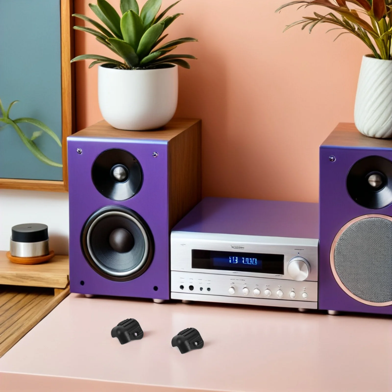 

20pcs Speaker Corner Protectors Triangle Black Plastic Edge Guards For Guitar Amp Box Road Case Hardware Bumper - Cabinet