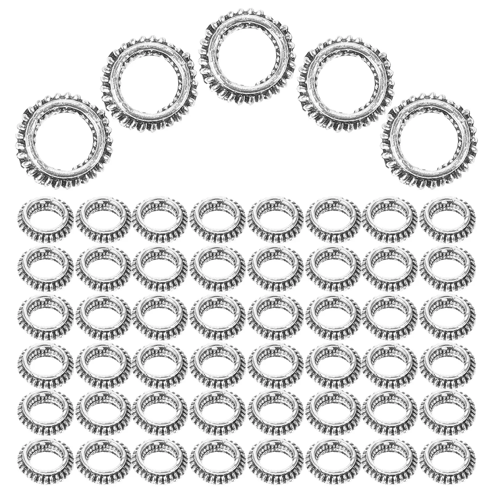 

100pcs Braid Rings Hair Decorations For Women Braids Accessories Dreadlocks Alloy Beads Crystal Jewelry Hair Extensions DIY