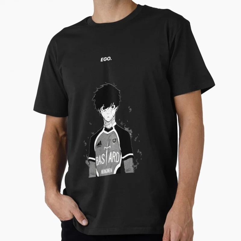 

Japan Football Manga Isagi Yoichi Blue Lock The EGO Anime t shirt for Soccer sports Large size Tops 100% cotton printed Clothes