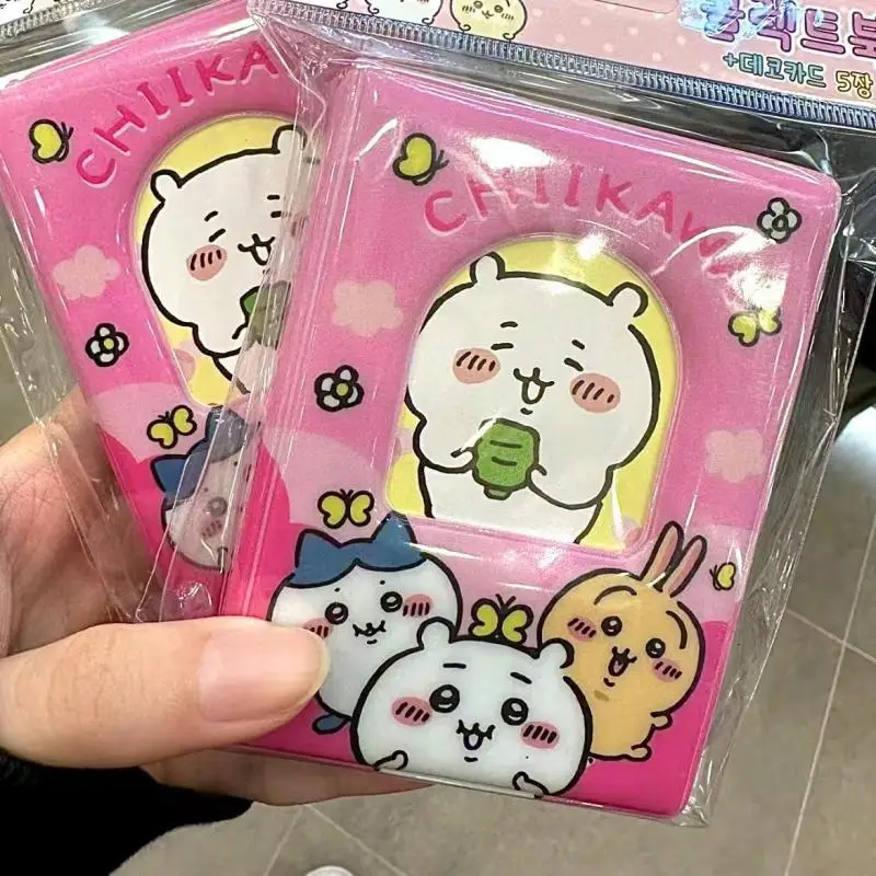 

Anime Chiikawa Card Holder Kawaii Hachiware Photo Album Kpop Idol Card Collect Book Mini Picture Album Photo Card Organizer Gift
