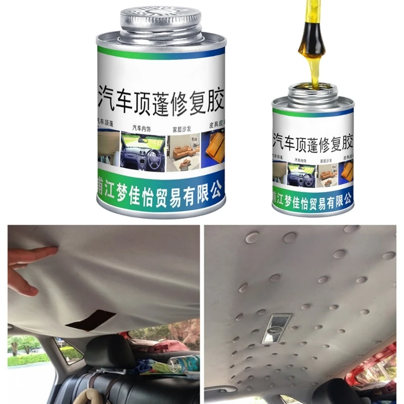 100ml Car Roof Liner Repair Adhesive 3.38oz Car Roof Headliner Quick Repair Glues Car Interior Upholstery Adhesive Glues