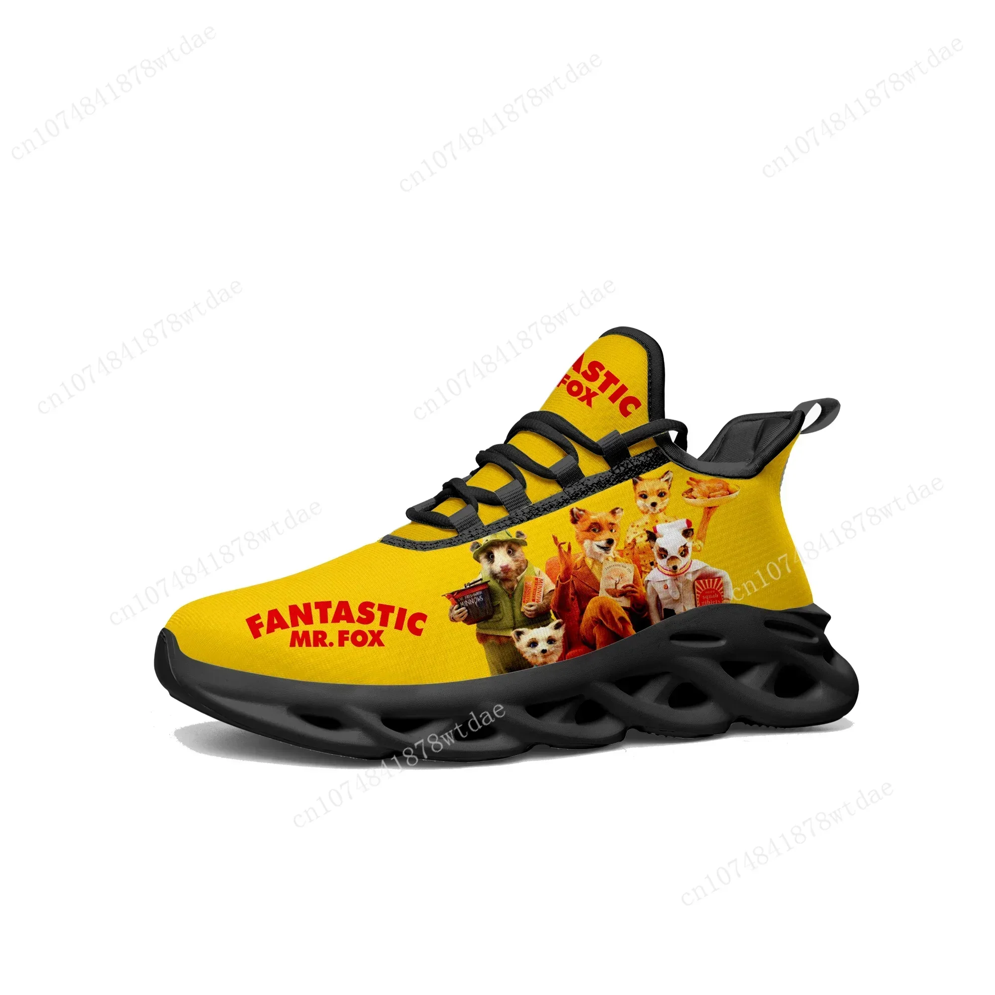Fantastic Mr Fox Flats Sneakers Mens Womens Sports Running Shoe High Quality Anime Cartoon Custom Lace Up Mesh Footwear 2