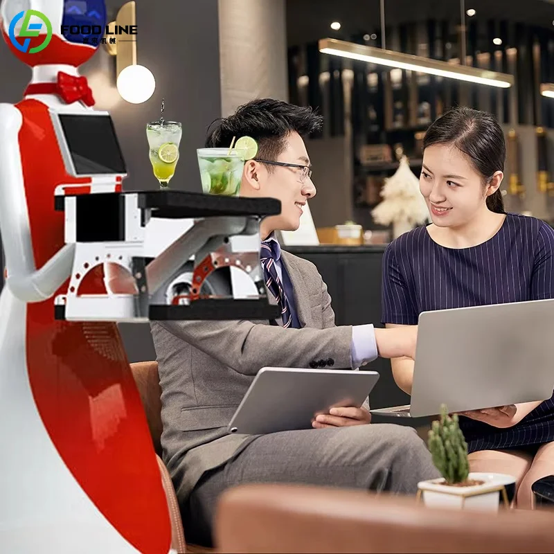 

Customized Food Delivery Robot with LED Facial Expression High-Load-Bearing Arm LiDAR Navigation Device