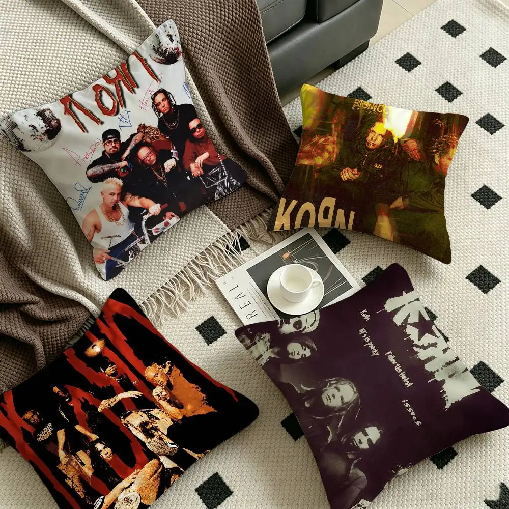 Merch Band K-Korn S Cushion Cover Polyester Sofa Cushions Decorative Throw Pillows Home Decoration Pillowcover