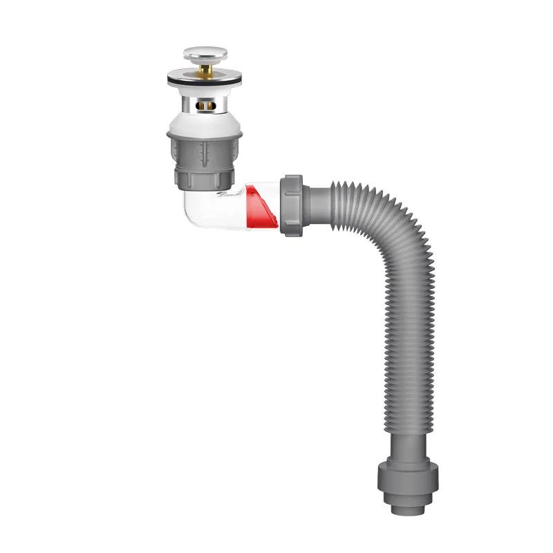 

Труба для слива в ванной, сливной шланг для раковины, дезодорирующая труба для слива, нержавеющий пружинный сердечник, антизасорная крышка для канализационной трубы.