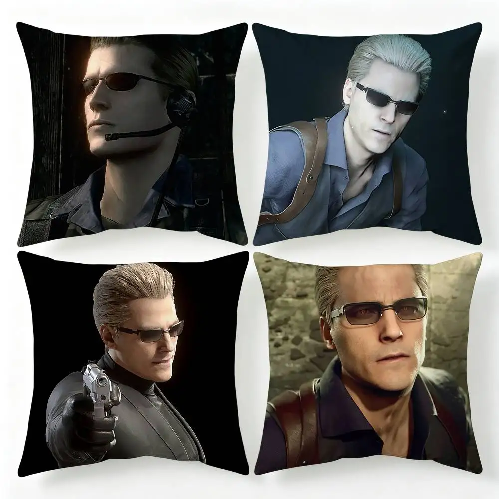 A-Albert W-Wesker Classic Pillow Case Living Room Sofa Cushion Cover Suitable For Home Bedroom Room Decoration