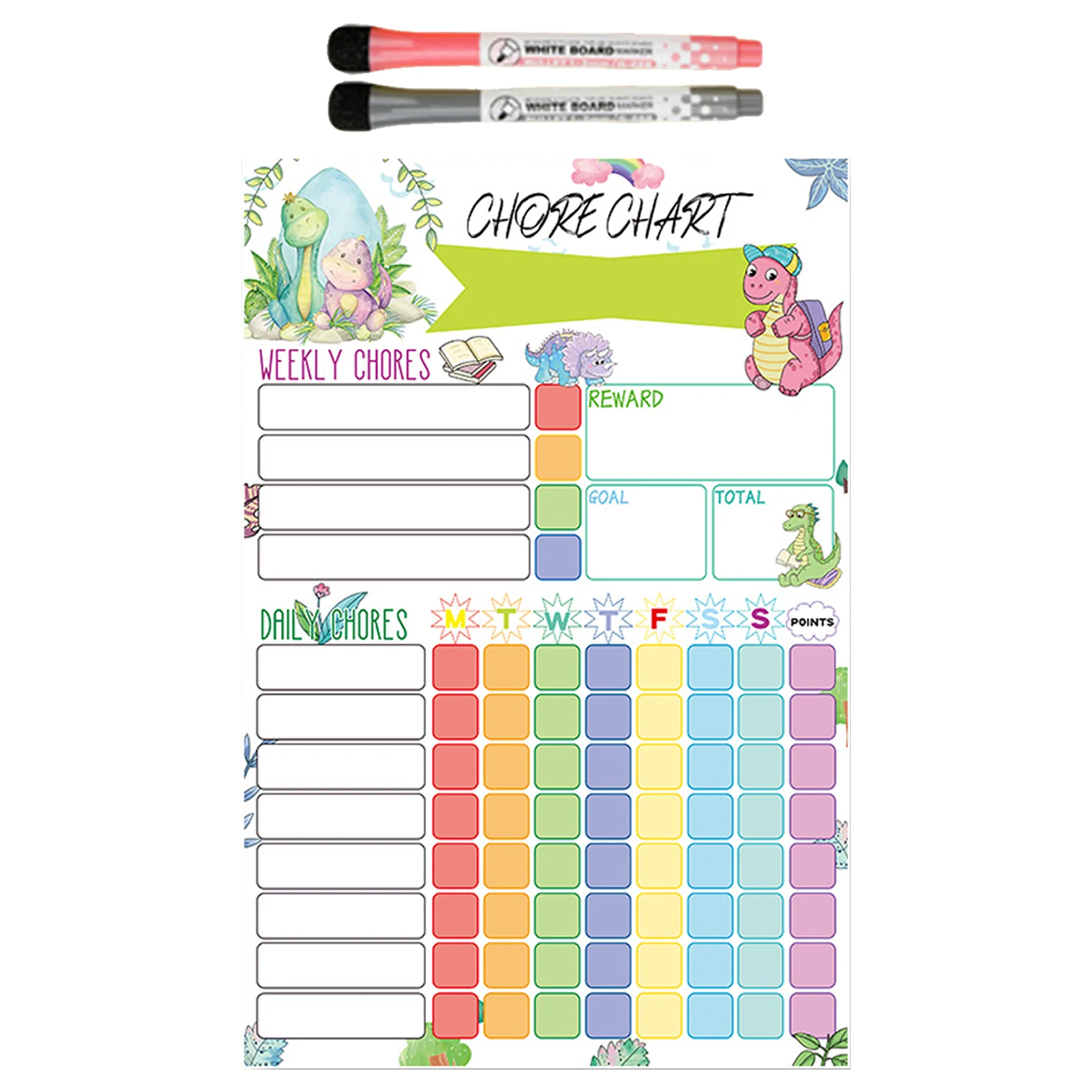 Magnetic Chore Chart Magnetic Dry Erase Chore Chart Set Chore Board Daily Responsibility Planner Schedule Board For Kids Teens