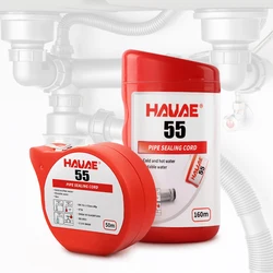 hauae pipe sealing cord 55 With New Label PTFE Tape Thread Sealing Cord For Pipe Repair Fix No Leak 50/160m instant seal 55