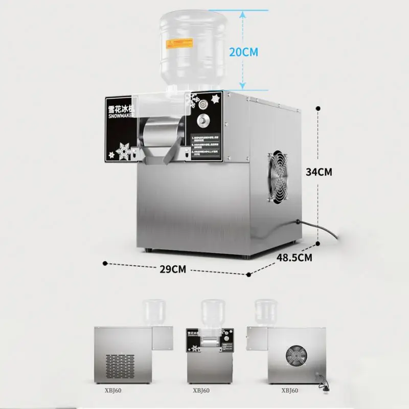 Custom Advantage 60kg/h Korean Snowflake Machine Ice Shaver Commerc Snowflake-shaved-ice-machine