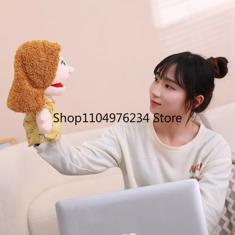 Doce família macio brinquedo de pelúcia boneca pai mãe irmão irmã cosplay boneca de pelúcia brinquedos educativos kawaii mão dedo fantoche