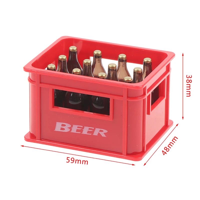 1:12 Puppenhaus Mini Bier Trinkflasche Bierbox Trinkbox Bar Küche Dekor Spielzeug