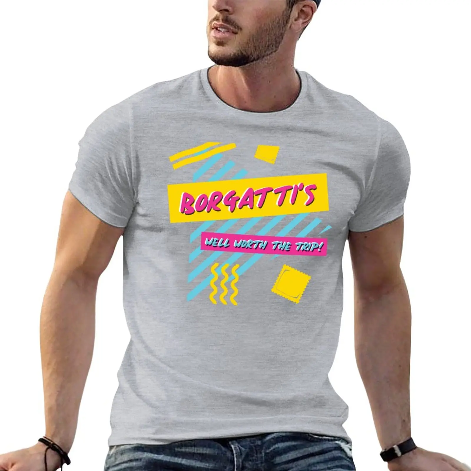 

Borgatti's 90s Design T-Shirt quick drying t-shirt plain t-shirt Blouse fitted t shirts for men