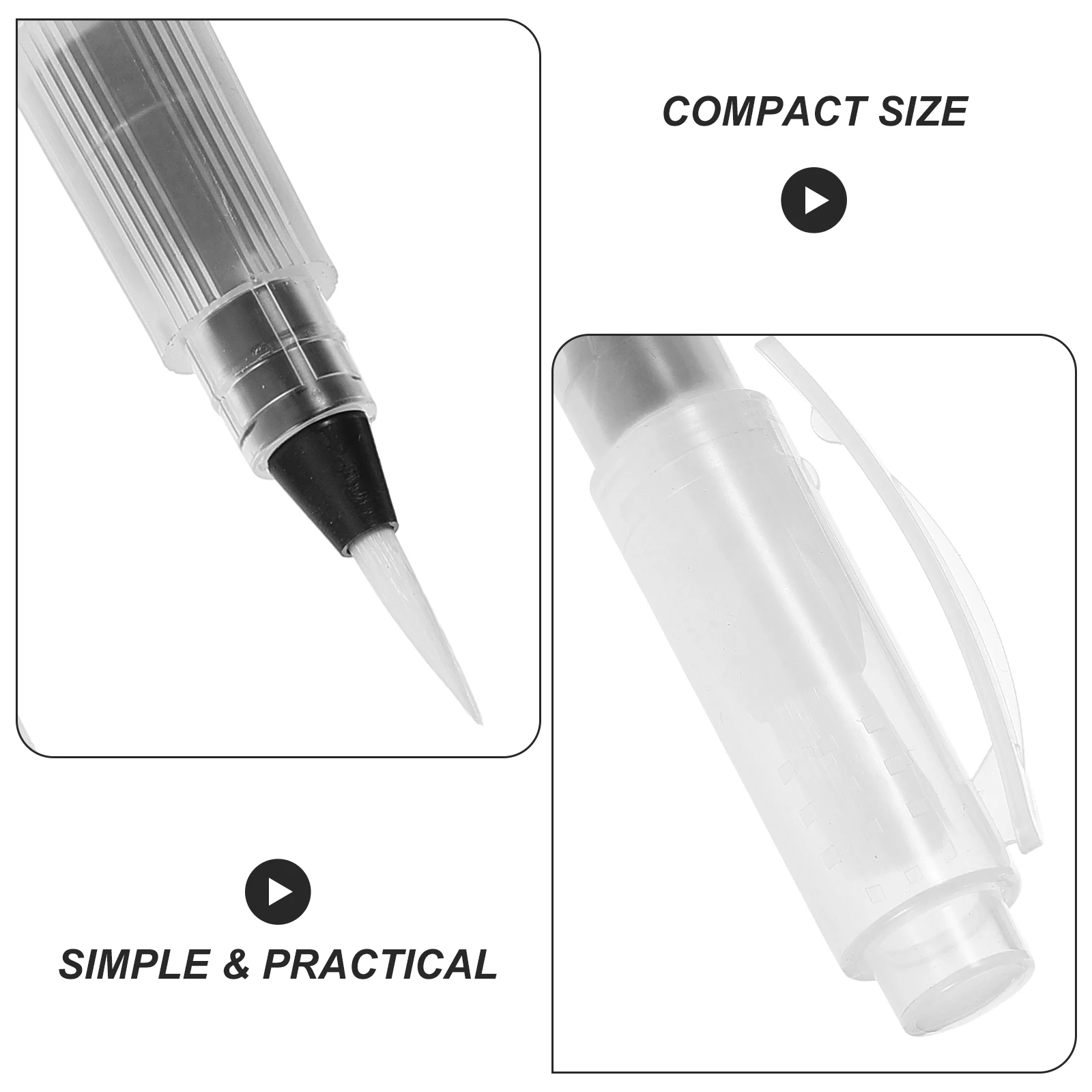 

6 Pcs Watercolor Pens Storage Function Art Brushes White Tips Watercolor For Adults Ideal Gifts Compact Lightweight