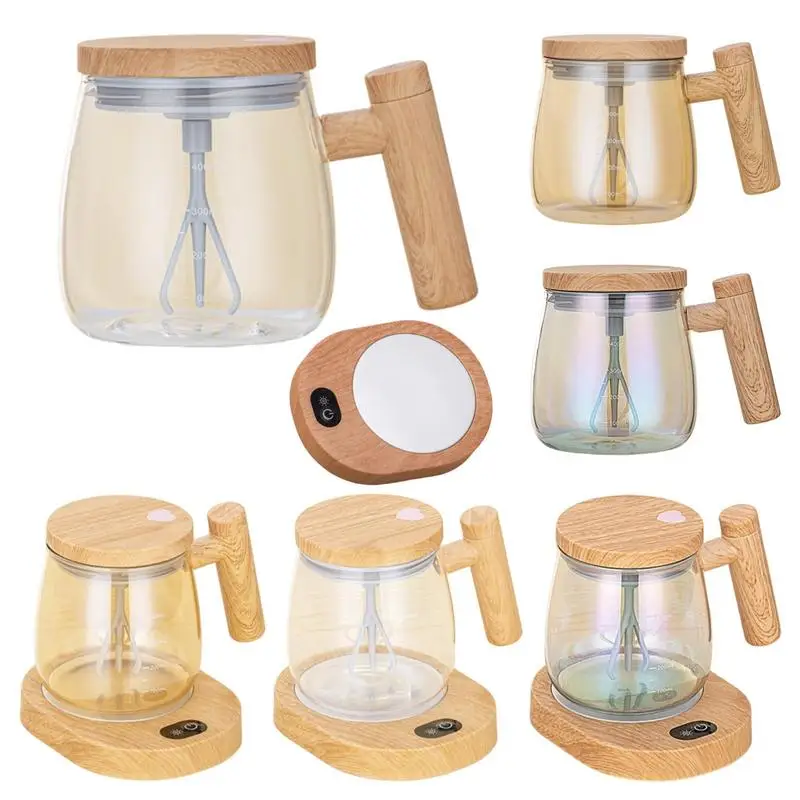 400ml Portable Electric Self Stirring Coffee Mug Self Mixing Cup Glass Mug Office Glass Inner Tank Mug Electric Stirring Cup