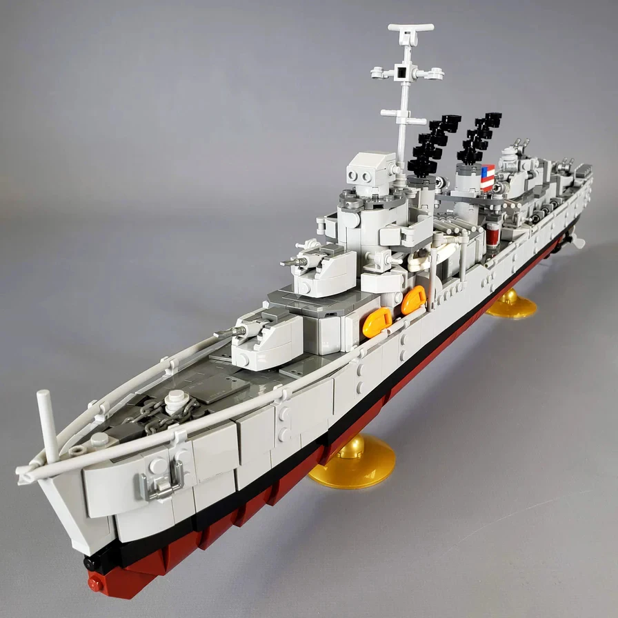 MOC 2315Pcs Military Model Fletcher-class Destroyer Building Blocks World War II Ships Bricks Sets Kids Adult Birthday Toys Gift