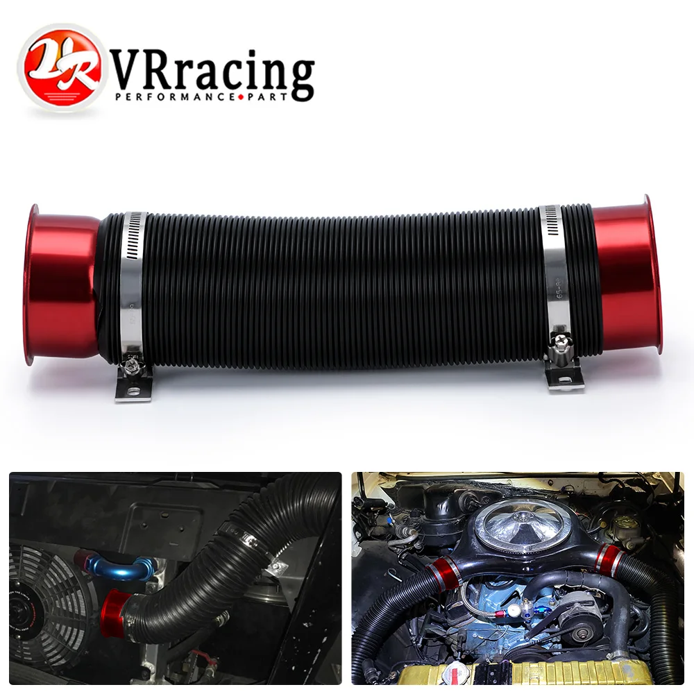 

76mm / 3 inch Universal Flexible Car Engine Cold Air Intake Hose Inlet Ducting Feed Tube Pipe With Connector & Braket VR-IMK15R