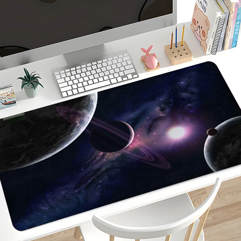 Mousepad Large RGB XXL LED Universe Mouse Mat Keyboard Mats Desk Rug Extended Gaming  Accessories With Backlit Pad