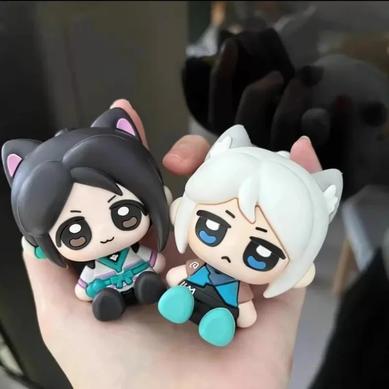 Valorant Chibi Figurine Clove Omen Jett Sage Collectible Model Desktop Computer Case Decoration Statue Gaming Fan Gift view 2