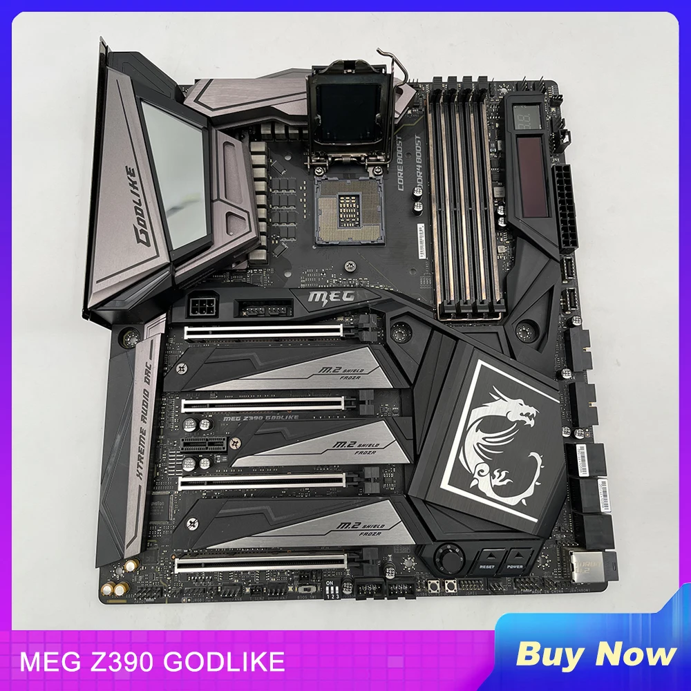 PC Desktop Motherboard For Msi LGA1151 DDR4 128G SATR3*6 M.2*3 U.2 USB3.1 Support I9 E-ATX MEG Z390 GODLIKE