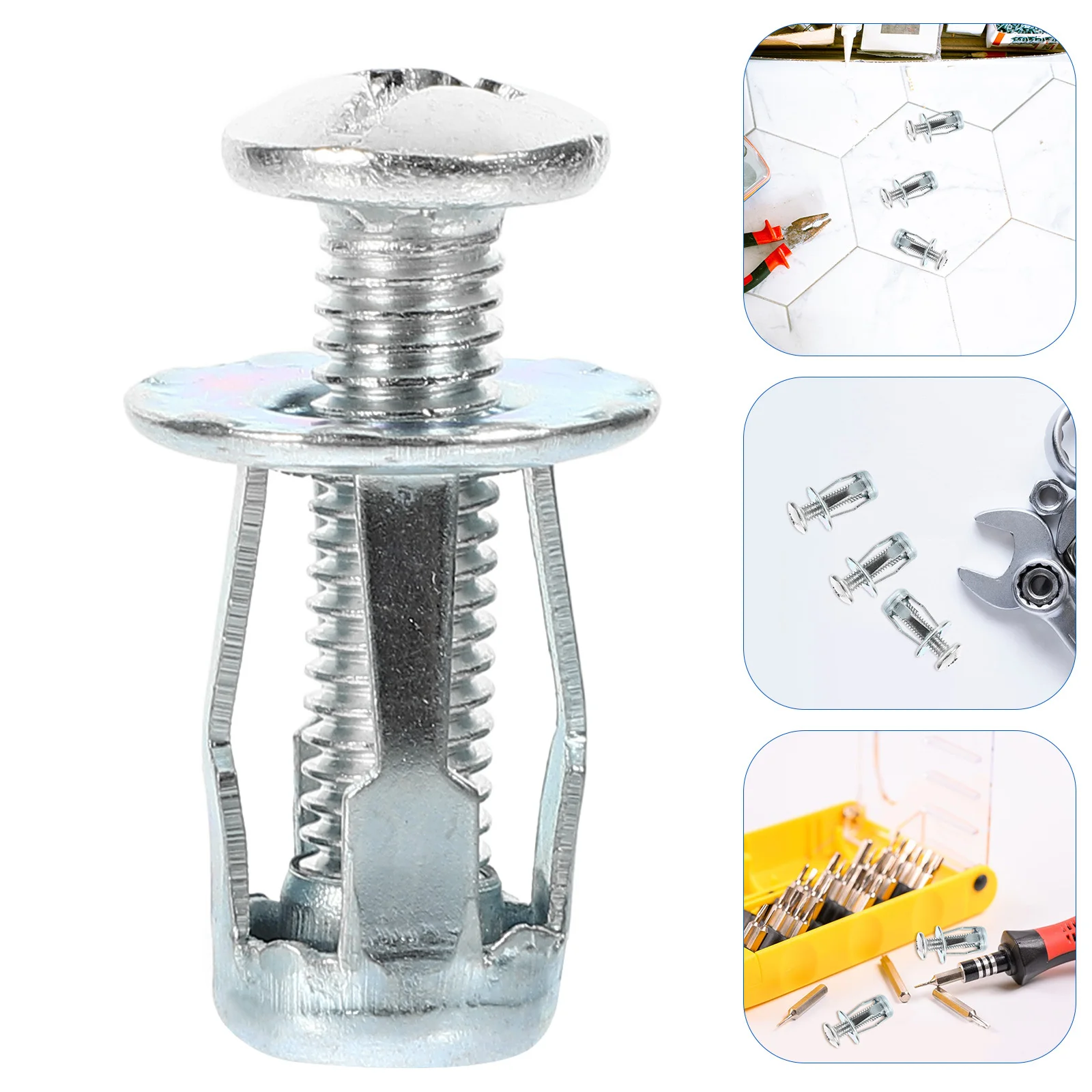 

25 set Rivet Nut Inserts Galvanized Petal Nuts For Wood Plastic Metal Threaded Insert Set Screw Anchor Expansion Nut Hardware