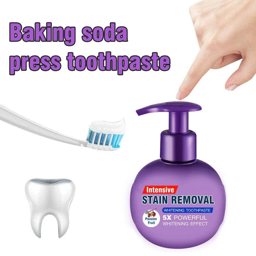 Soda Fruit Flavour Toothpaste Teeth Whitening Cleaning Stain Removal Fight Bleeding Gums Baking Dental Oral Care Protect Gums