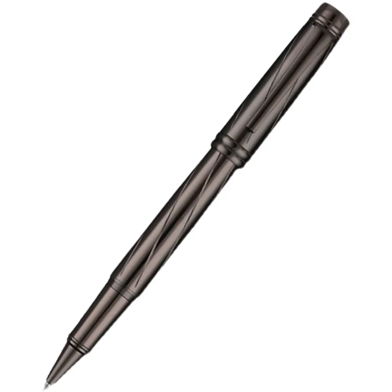 YIREN-Stylos gel en métal pour hommes d'affaires, stylo à bille en métal noir, fournitures scolaires pour étudiants, écriture lisse, haute qualité, 878