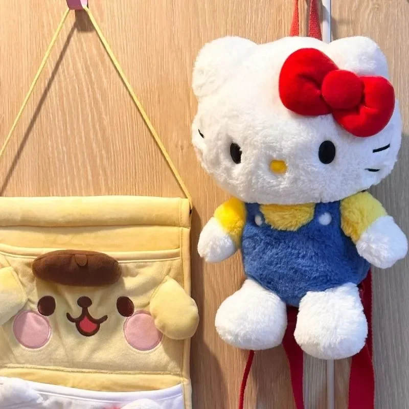 Xiuya olá kitty das mulheres mochila boneca de pelúcia bonito moda japonesa pequena bolsa luxo designer 2024 feminino kawaii nova mochila