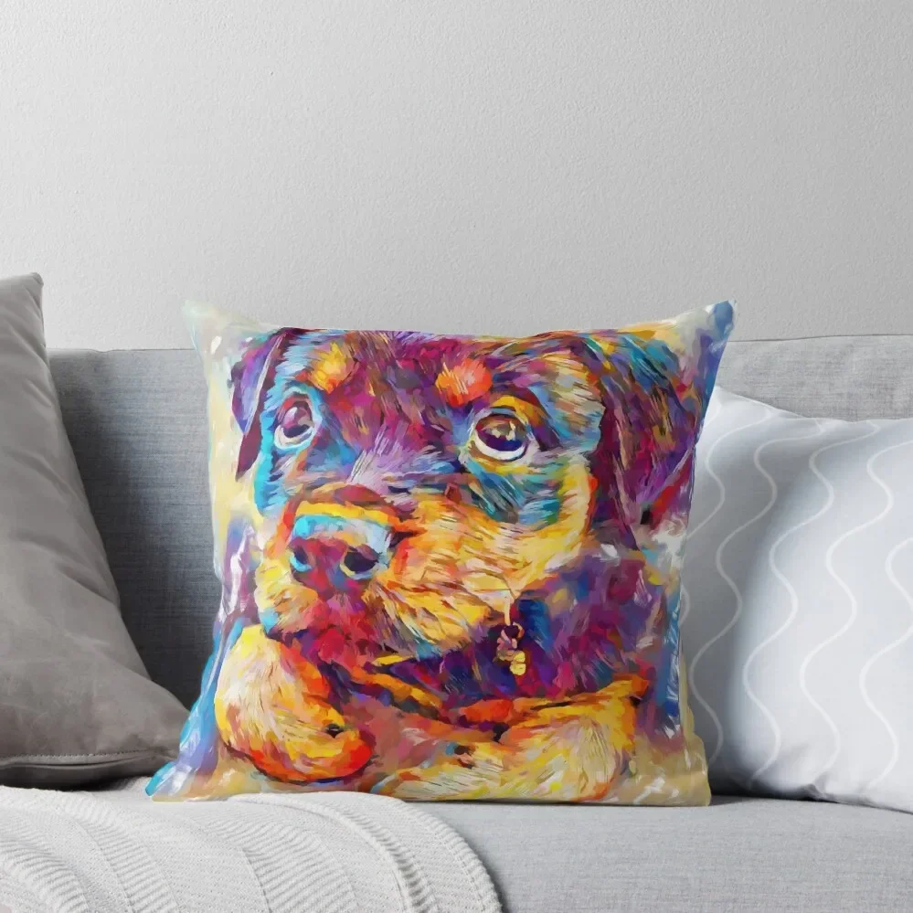 

Rottweiler Puppy Throw Pillow Cushions Home Decor Bed pillowcases Cushion Cover Luxury pillow