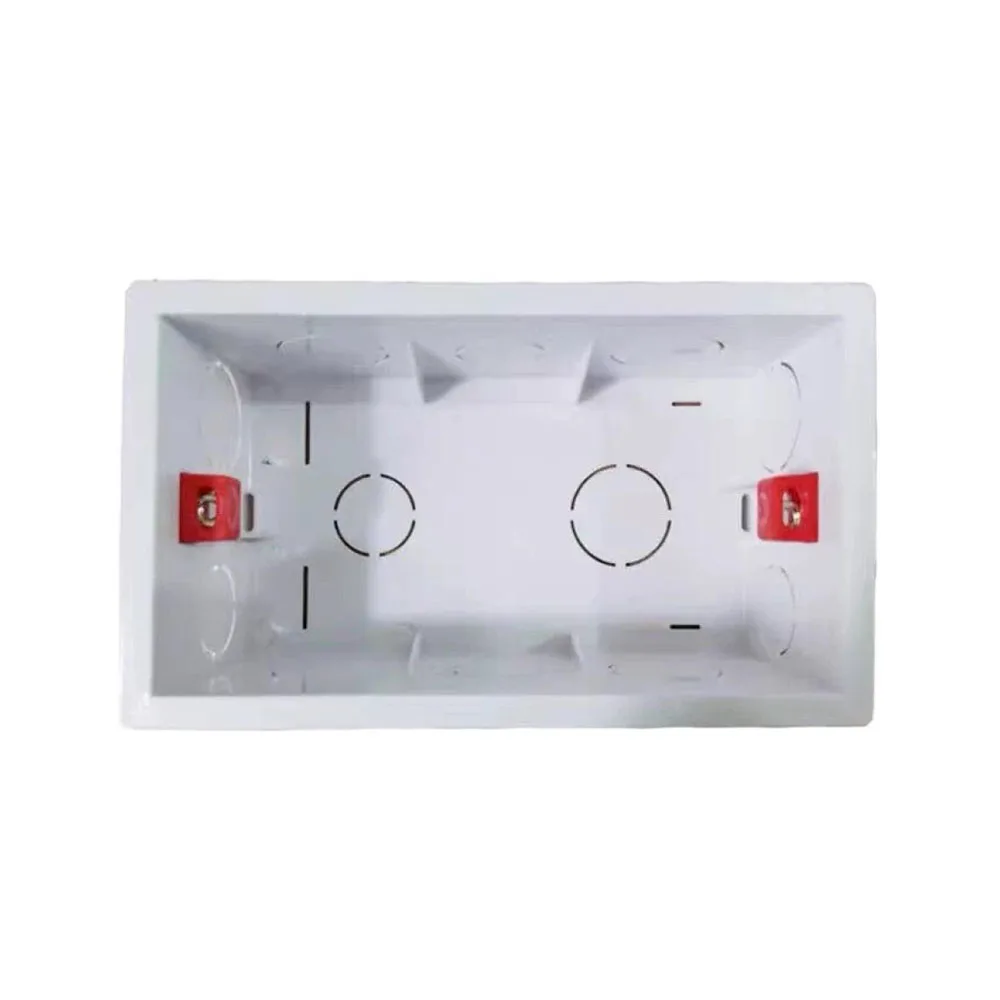 146 Type White Mounting Back Box Internal Cassette Junction Box PVC Flame Retardant Box for 146*84mm Wall Switch and Socket