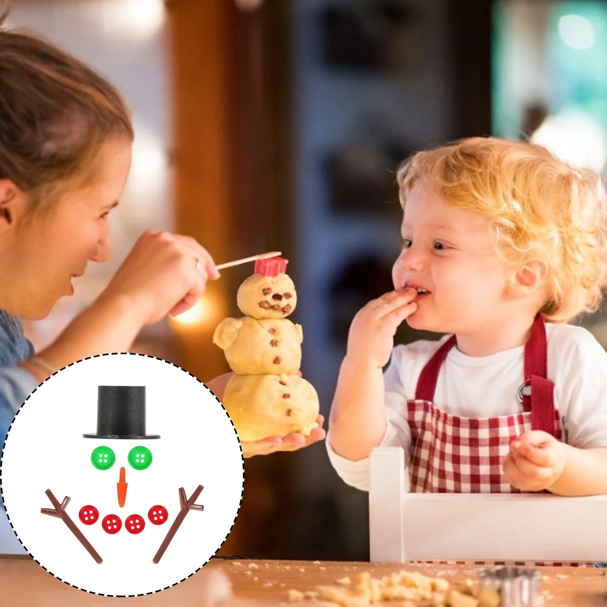 50セット手作りDIY雪だるまクラフトキットミニクリスマス帽子ニンジンクリスマスパーティー装飾クリスマスオーナメントDIY雪だるま