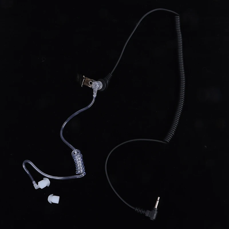 

3.5mm Earphone Straight Listen Only Transparent Flexible Acoustic Tube Earp For Walkie-talkie