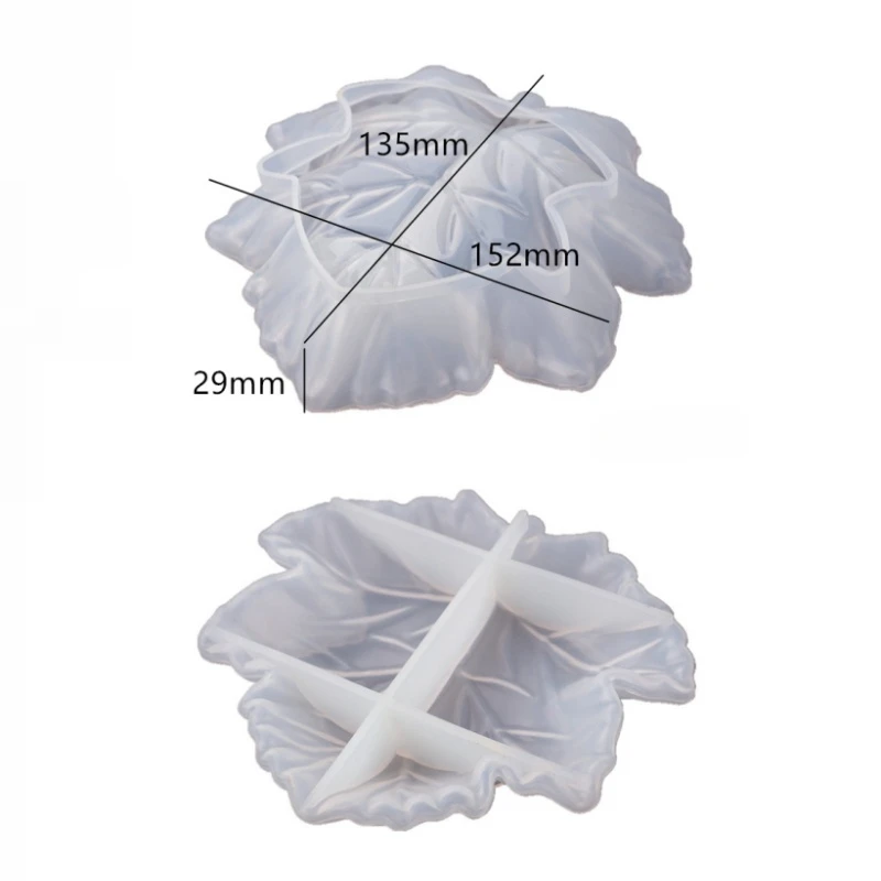 DIY Crystal Epoxy Resin Mold Maple Leaf Hemp Leaf Ashtray Tray Dish Mirror Silicone Mold For Resin