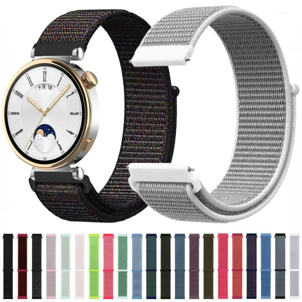 

18mm 20mm 22mm Nylon Strap for Huawei Watch GT4 46mm 41mm/GT2 3 Pro Bracelet for Samsung Watch 3/4/5/6/Classic/Amazfit GTR/GTS 4