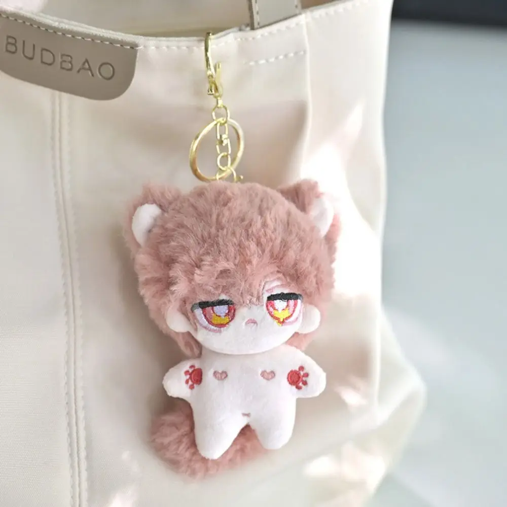 Animal Ears 11cm Cotton Doll with Ears Hanging Animal Tail Cotton Doll Pendant Kawaii Plush Stuffed Doll Plush Keychain Handbag