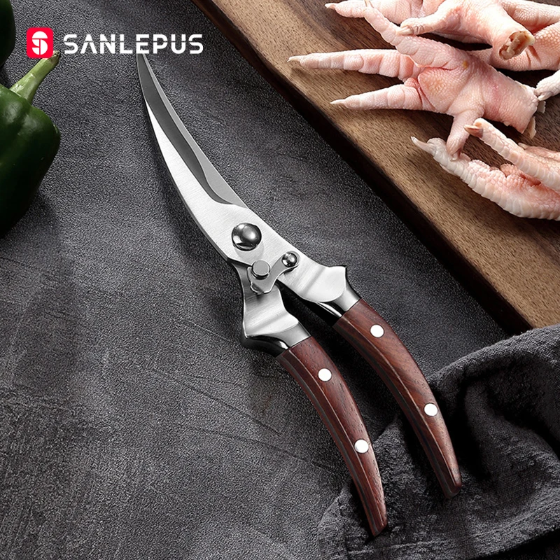 SANLEPUS Multifunctional Scissors Kitchen Accessories Gadget Stainless Steal Knife For Vegetable Meat Steak Bread BBQ Camping