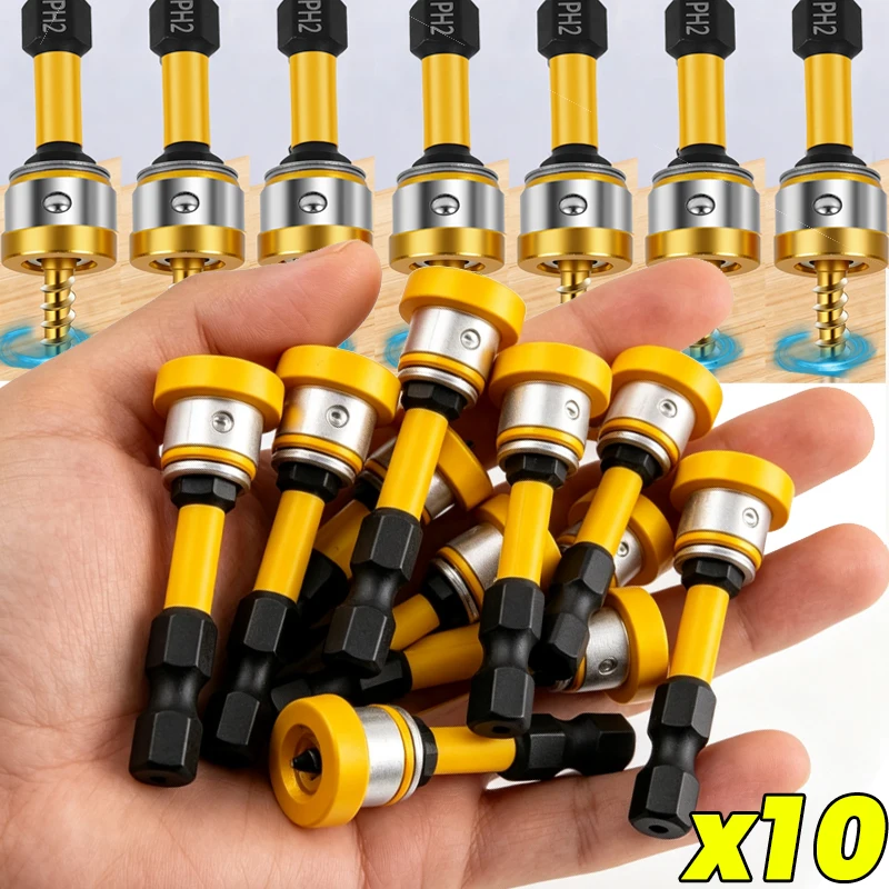 1/10 Stück Positionier-Schraubendreher-Bits, Stahl-Sechskantschaft, Trockenbau-Schraubendreher-Bit-Verlängerung, Bohrer-Bithalter, Bohrwerkzeuge