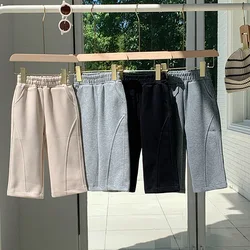 New Children's Sports Pants Korean Edition Versatile Casual Solid Color Trousers for Boys and Girls Autumn/Winter Wide Leg Pants