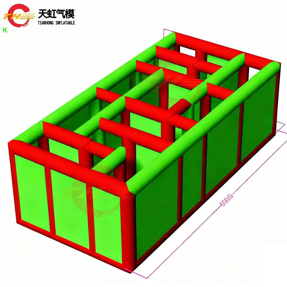 Free Door Shipping 6x3m Christmas Maze House Outdoor Inflatable Haunted House Arena Sport Game for Holiday Party