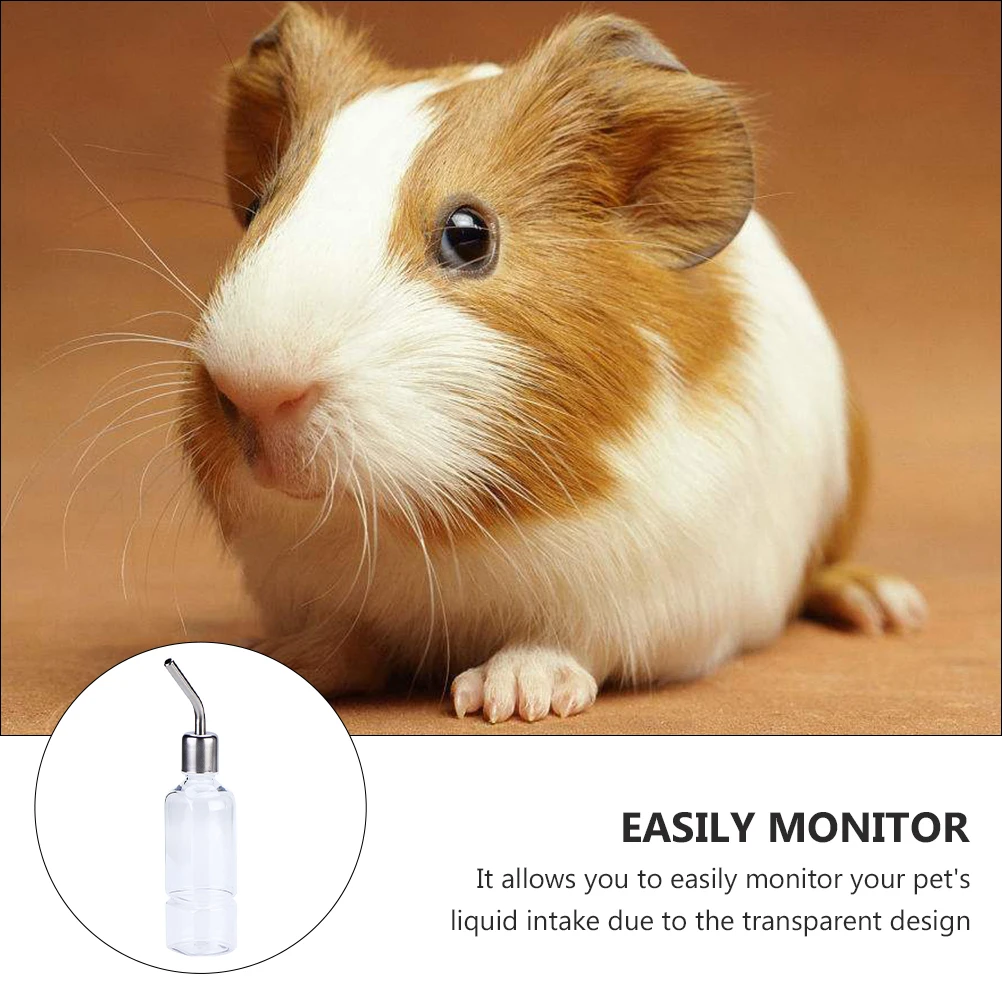 

2 Pcs Rabbit Drinking Bottle Small Animal Pet Hanging Water Dispenser Hamsters Guinea Pigs Leak Proof Faucet Plastic Container