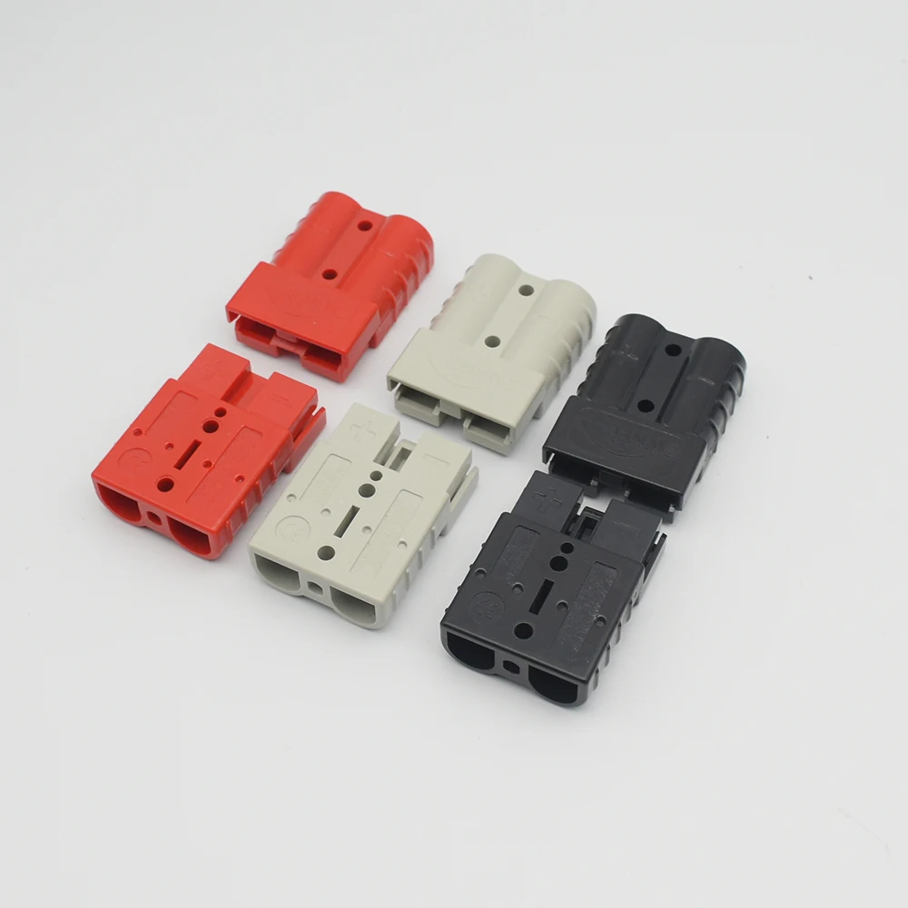 10pcs  Quick Plug Connectors Kit 50 AMP 6AWG 12-24V DC Power Tool 600V 48x37mmx16mm Straight Plug Connector