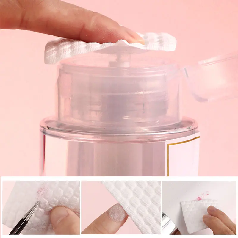 300/500Pcs Professional Nail Cotton Wipes UV Gel Nail Tips Polish Remover Cleaner Lint Paper Pad Soak Manicure Cleaning Tools view 2