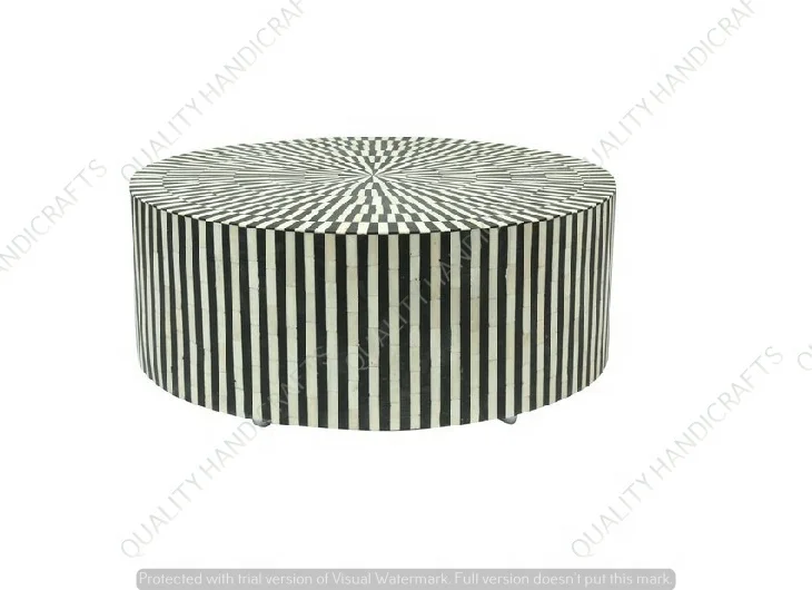 High Quality Hexagon Bone Inlay Chevron Coffee Table Home Furniture Living Room Furniture from India Quality Handicrafts