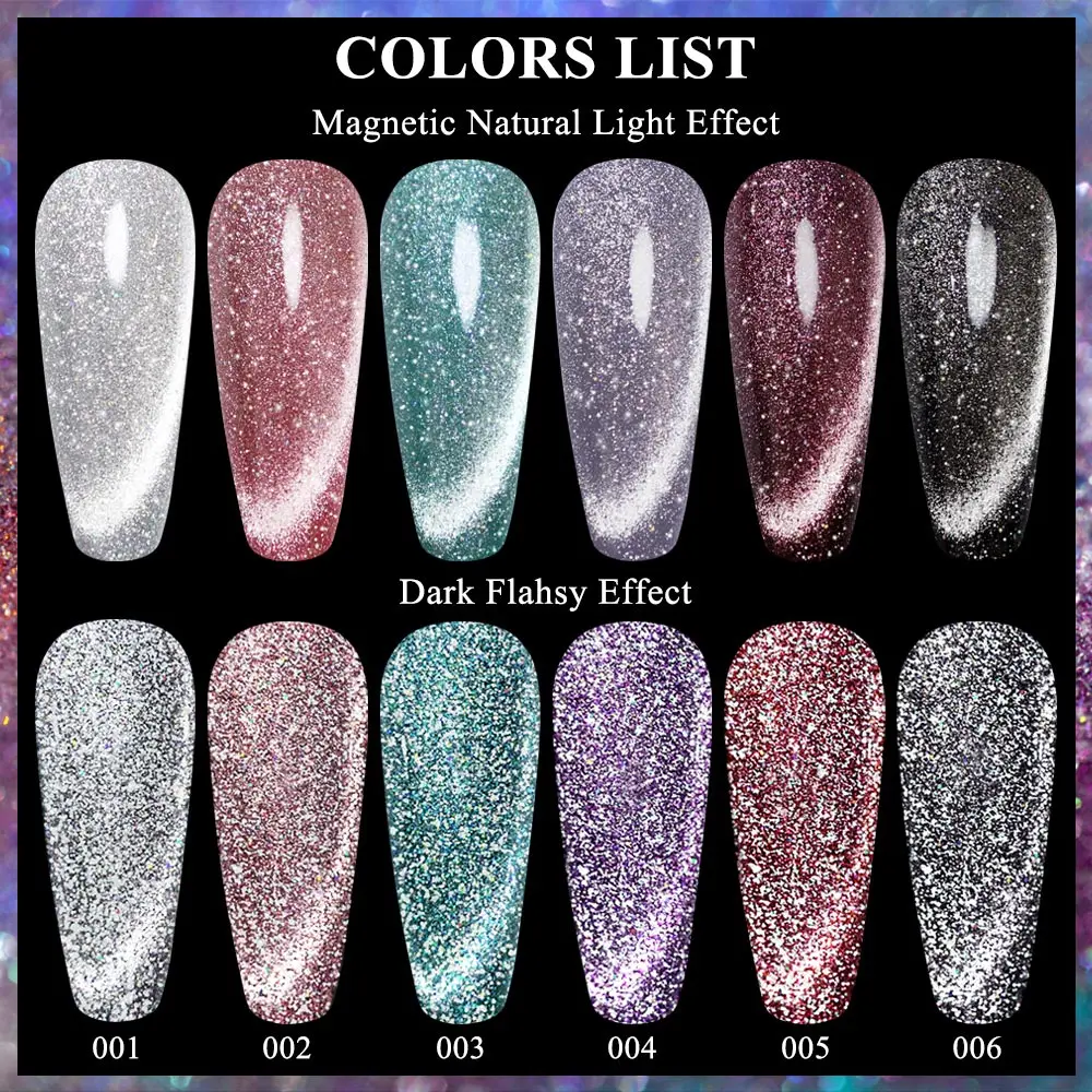 MIZHSE 7ML Reflecterende Cat Eye Gel Nagellak Magnetische Glitter Eierschaal Neon Vernis Semi Permanente UV Gel Polish voor nagels Art