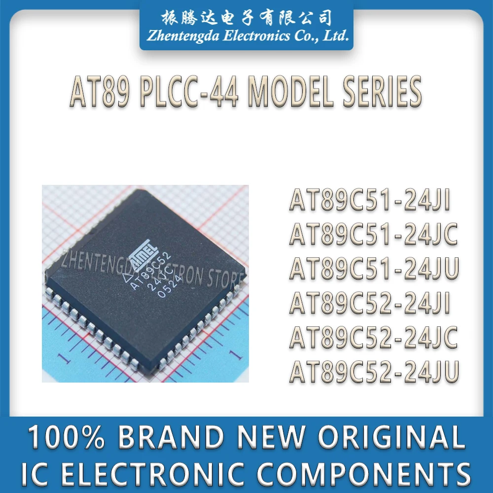 AT89C51-24JI AT89C51-24JC AT89C51-24JU AT89C52-24JI AT89C52-24JC AT89C52-24JU AT89C51 AT89C52 IC MCU Chip PLCC-44