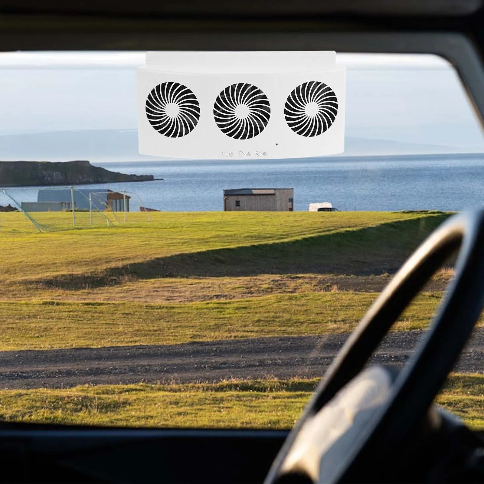 

Solar Powered Window Vent Auto Cooling Exhaust Heat Reduction Portable Air Circulator Double Cooling Silent Easy Installation