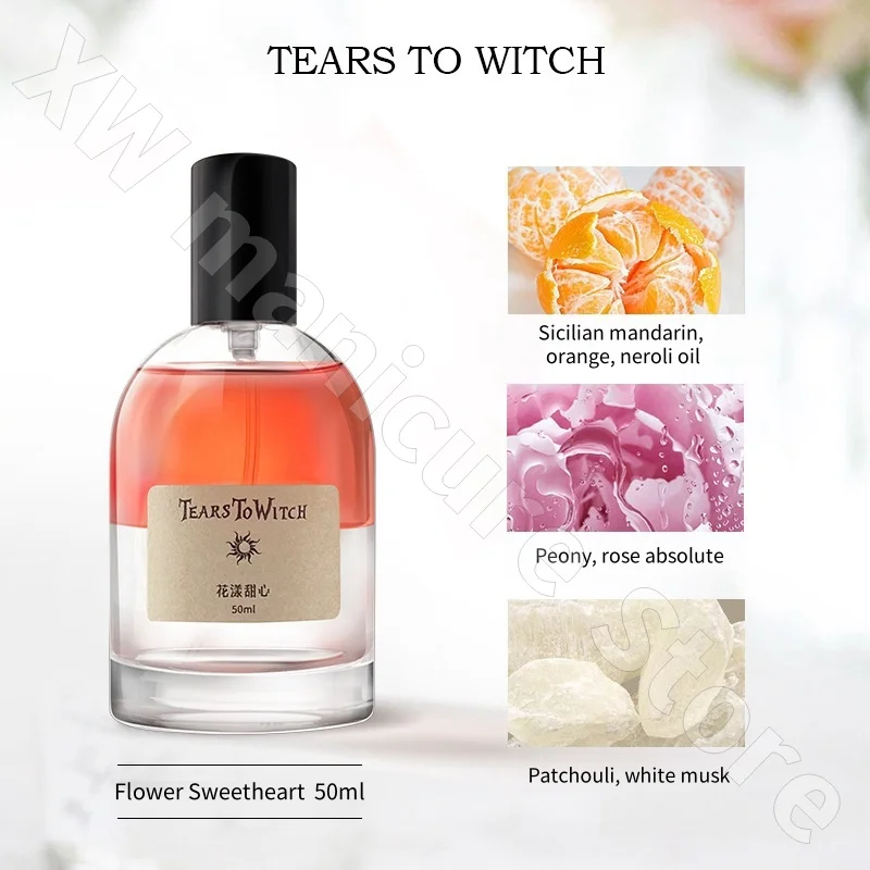 TEARS TO WITCH Perfume Unisex Long-lasting Fragrance 24 Hours Fresh Natural Romantic Floral Fragrance Removes Odor 50ml