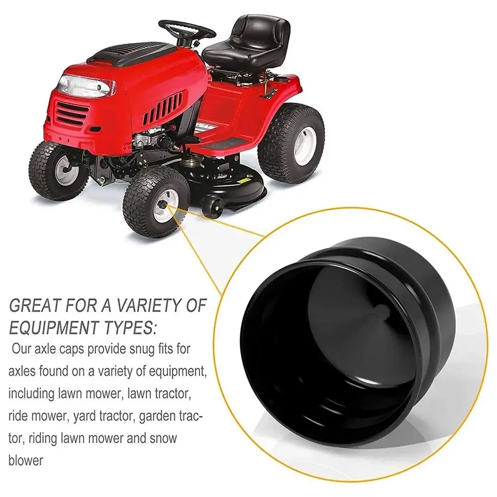1/4Pcs Durable 104757 Lawn Tractor Axle Caps Plastic Black Axle Hub Cap 532104757 Garden Lawn Mower Parts